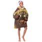 Léopold Sédar Senghor Kid Wearable Blanket Hoodie Sacred Baobab Tree Design African Roots and Symbols Theme Negritude Movement - African Pride
