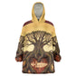 Léopold Sédar Senghor Kid Wearable Blanket Hoodie Sacred Baobab Tree Design African Roots and Symbols Theme Negritude Movement - African Pride