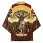 Léopold Sédar Senghor Kimono Sacred Baobab Tree Design African Roots and Symbols Theme Negritude Movement - African Pride