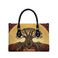 Léopold Sédar Senghor Leather Bag Sacred Baobab Tree Design African Roots and Symbols Theme Negritude Movement - African Pride