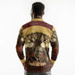 Léopold Sédar Senghor Long Sleeve Polo Shirt Sacred Baobab Tree Design African Roots and Symbols Theme Negritude Movement - African Pride