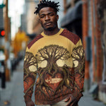 Léopold Sédar Senghor Long Sleeve Shirt Sacred Baobab Tree Design African Roots and Symbols Theme Negritude Movement - African Pride