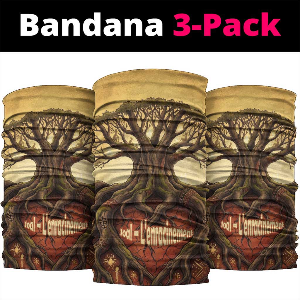 Léopold Sédar Senghor Neck Gaiter Sacred Baobab Tree Design African Roots and Symbols Theme Negritude Movement - African Pride
