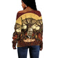 Léopold Sédar Senghor Off Shoulder Sweater Sacred Baobab Tree Design African Roots and Symbols Theme Negritude Movement - African Pride
