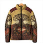 Léopold Sédar Senghor Padded Jacket Sacred Baobab Tree Design African Roots and Symbols Theme Negritude Movement - African Pride