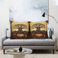 Léopold Sédar Senghor Pillow Cover Sacred Baobab Tree Design African Roots and Symbols Theme Negritude Movement - African Pride