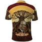 Léopold Sédar Senghor Polo Shirt Sacred Baobab Tree Design African Roots and Symbols Theme Negritude Movement - African Pride