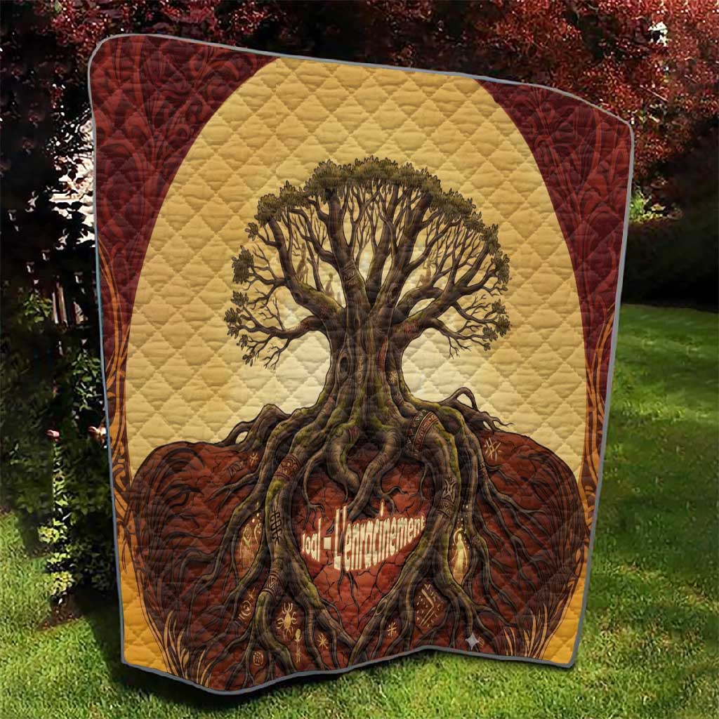 Léopold Sédar Senghor Quilt Sacred Baobab Tree Design African Roots and Symbols Theme Negritude Movement - African Pride