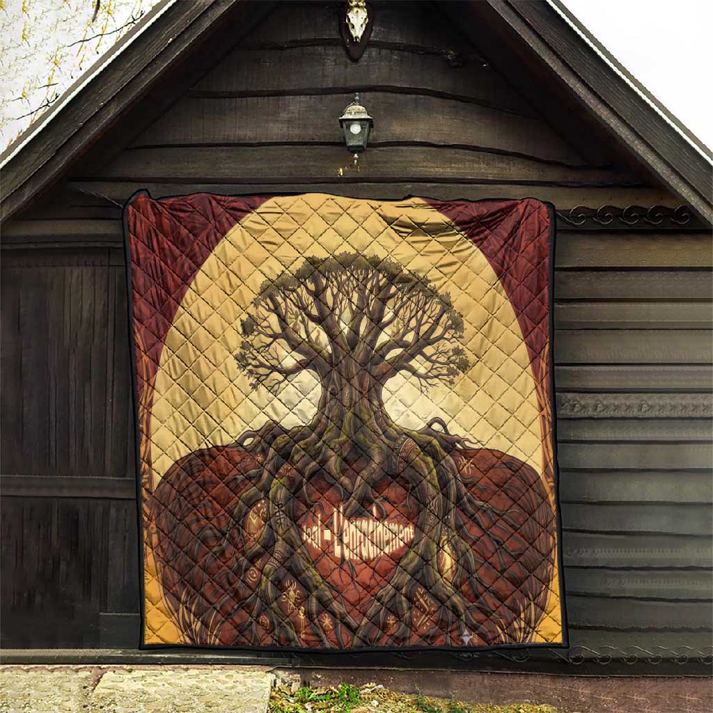 Léopold Sédar Senghor Quilt Sacred Baobab Tree Design African Roots and Symbols Theme Negritude Movement - African Pride