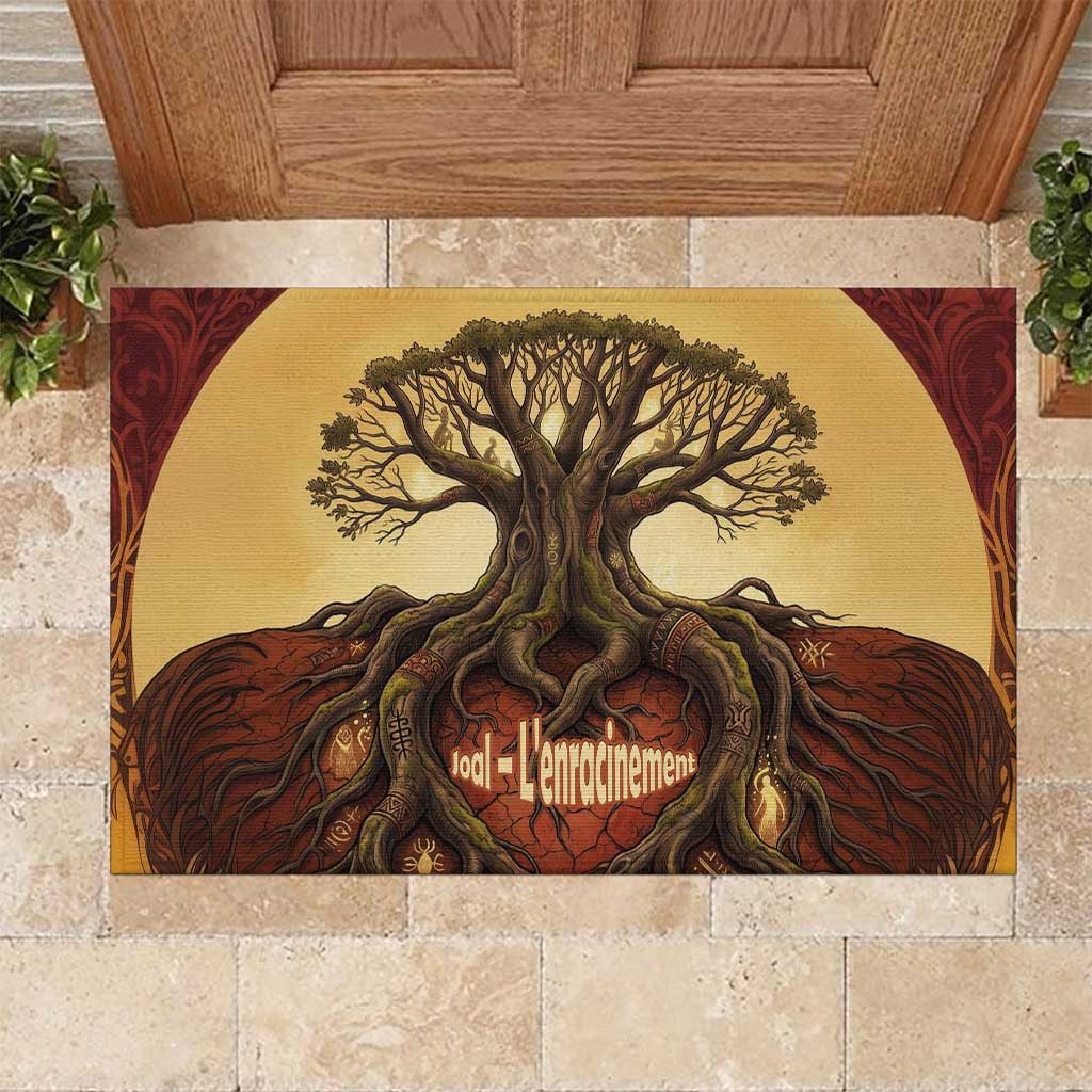 Léopold Sédar Senghor Rubber Doormat Sacred Baobab Tree Design African ...
