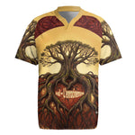 Léopold Sédar Senghor Rugby Jersey Sacred Baobab Tree Design African Roots and Symbols Theme Negritude Movement - African Pride