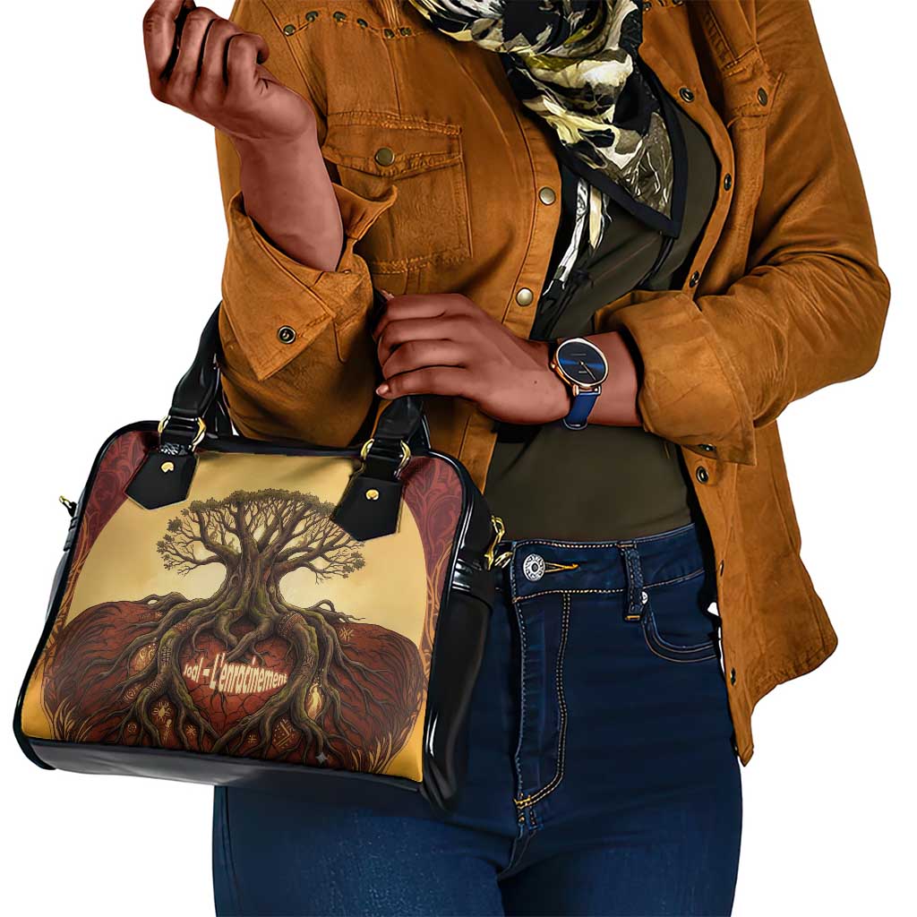 Léopold Sédar Senghor Shoulder Handbag Sacred Baobab Tree Design African Roots and Symbols Theme Negritude Movement - African Pride