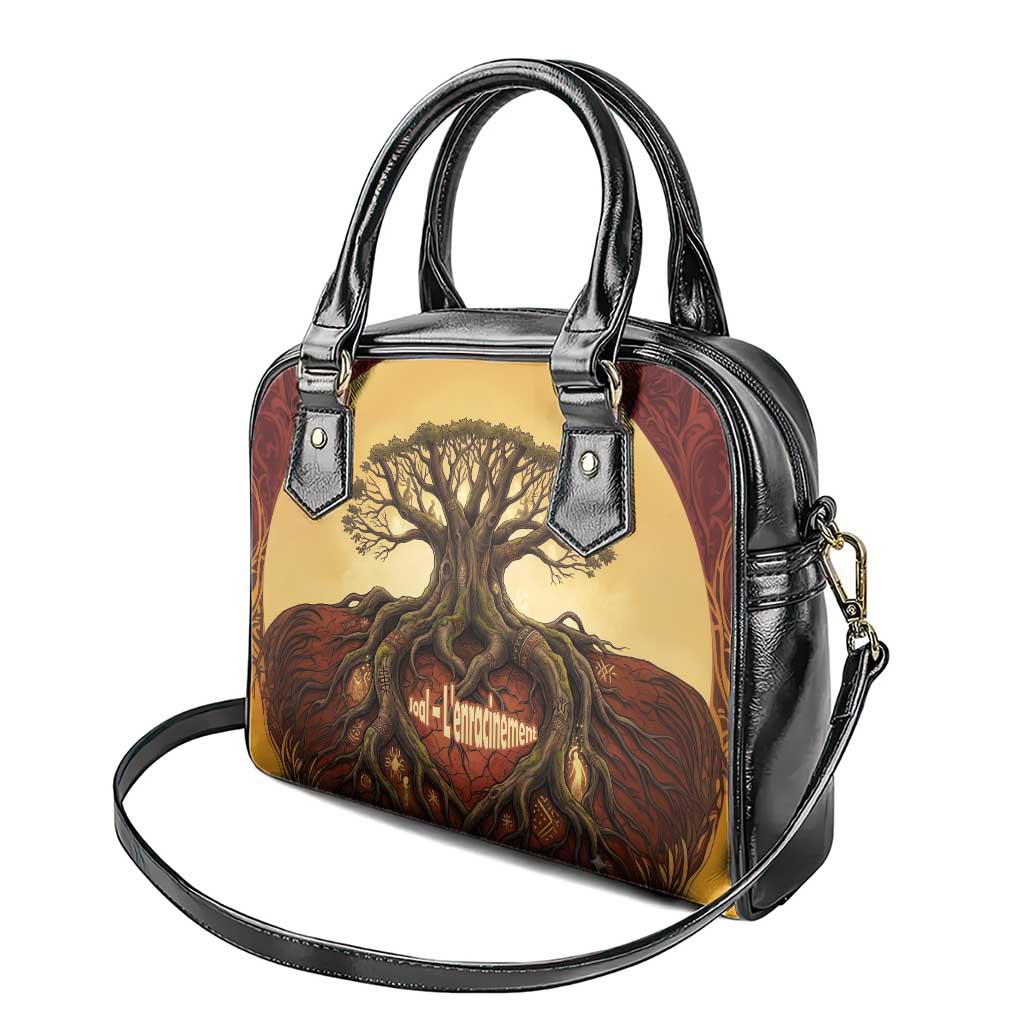 Léopold Sédar Senghor Shoulder Handbag Sacred Baobab Tree Design African Roots and Symbols Theme Negritude Movement - African Pride