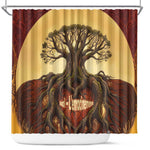 Léopold Sédar Senghor Shower Curtain Sacred Baobab Tree Design African Roots and Symbols Theme Negritude Movement - African Pride