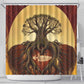Léopold Sédar Senghor Shower Curtain Sacred Baobab Tree Design African Roots and Symbols Theme Negritude Movement - African Pride