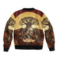 Léopold Sédar Senghor Sleeve Zip Bomber Jacket Sacred Baobab Tree Design African Roots and Symbols Theme Negritude Movement - African Pride