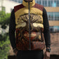 Léopold Sédar Senghor Sleeveless Puffer Jacket Sacred Baobab Tree Design African Roots and Symbols Theme Negritude Movement - African Pride