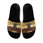 Léopold Sédar Senghor Slide Sandals Sacred Baobab Tree Design African Roots and Symbols Theme Negritude Movement - African Pride