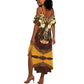 Léopold Sédar Senghor Summer Maxi Dress Sacred Baobab Tree Design African Roots and Symbols Theme Negritude Movement - African Pride