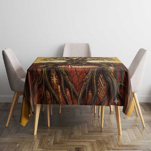 Léopold Sédar Senghor Tablecloth Sacred Baobab Tree Design African Roots and Symbols Theme Negritude Movement - African Pride