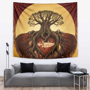 Léopold Sédar Senghor Tapestry Sacred Baobab Tree Design African Roots and Symbols Theme Negritude Movement - African Pride