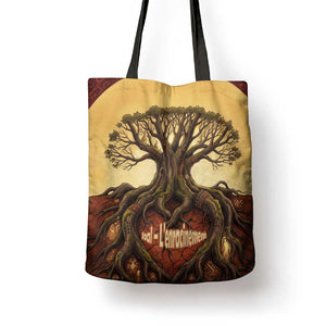 Léopold Sédar Senghor Tote Bag Sacred Baobab Tree Design African Roots and Symbols Theme Negritude Movement - African Pride