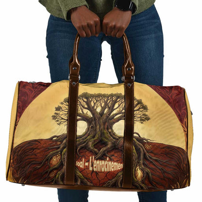 Léopold Sédar Senghor Travel Bag Sacred Baobab Tree Design African Roots and Symbols Theme Negritude Movement - African Pride
