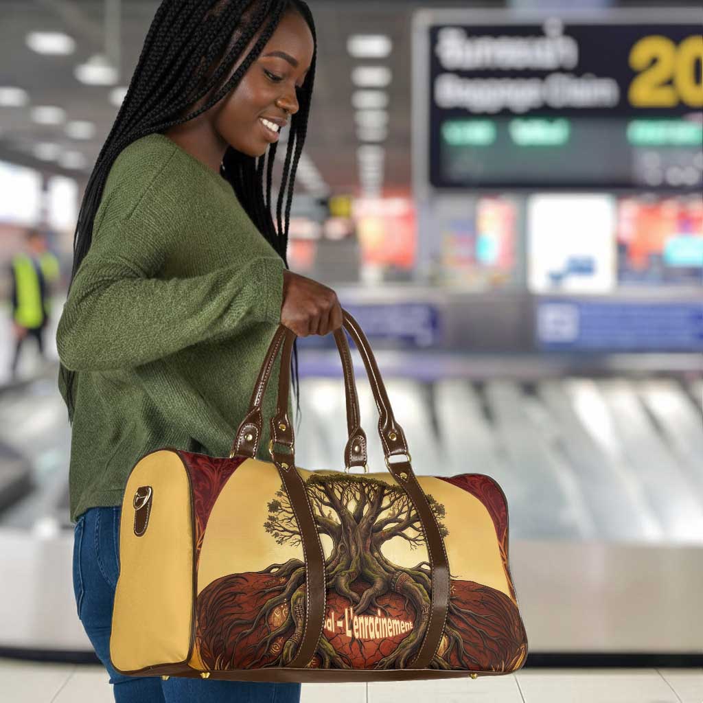 Léopold Sédar Senghor Travel Bag Sacred Baobab Tree Design African Roots and Symbols Theme Negritude Movement - African Pride