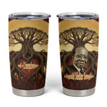 Léopold Sédar Senghor Tumbler Cup Sacred Baobab Tree Design African Roots and Symbols Theme Negritude Movement - African Pride