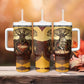 Léopold Sédar Senghor Tumbler With Handle Sacred Baobab Tree Design African Roots and Symbols Theme Negritude Movement - African Pride