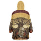 Léopold Sédar Senghor Wearable Blanket Hoodie Sacred Baobab Tree Design African Roots and Symbols Theme Negritude Movement - African Pride