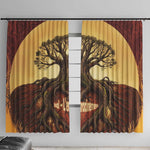 Léopold Sédar Senghor Window Curtain Sacred Baobab Tree Design African Roots and Symbols Theme Negritude Movement - African Pride