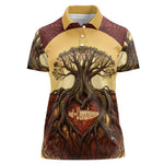 Léopold Sédar Senghor Women Polo Shirt Sacred Baobab Tree Design African Roots and Symbols Theme Negritude Movement - African Pride