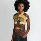 Léopold Sédar Senghor Women Polo Shirt Sacred Baobab Tree Design African Roots and Symbols Theme Negritude Movement - African Pride