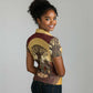 Léopold Sédar Senghor Women Polo Shirt Sacred Baobab Tree Design African Roots and Symbols Theme Negritude Movement - African Pride