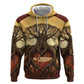 Léopold Sédar Senghor Zip Hoodie Sacred Baobab Tree Design African Roots and Symbols Theme Negritude Movement - African Pride