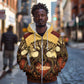 Léopold Sédar Senghor Zip Hoodie Sacred Baobab Tree Design African Roots and Symbols Theme Negritude Movement - African Pride