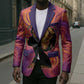 Léopold Sédar Senghor Blazer Femme Noire Silhouette with Africa Map Pattern Vibrant Swirl Background - African Pride