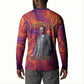 Léopold Sédar Senghor Button Sweatshirt Femme Noire Silhouette with Africa Map Pattern Vibrant Swirl Background