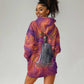 Léopold Sédar Senghor Hoodie Dress Femme Noire Silhouette with Africa Map Pattern Vibrant Swirl Background - African Pride
