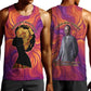 Léopold Sédar Senghor Men Tank Top Femme Noire Silhouette with Africa Map Pattern Vibrant Swirl Background - African Pride
