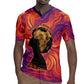 Léopold Sédar Senghor Rugby Jersey Femme Noire Silhouette with Africa Map Pattern Vibrant Swirl Background - African Pride
