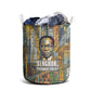 Léopold Sédar Senghor Laundry Basket President Poete Portrait Futuristic African Robotic Handshake Earth and Flowers Unity - African Pride