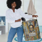 Léopold Sédar Senghor Laundry Basket President Poete Portrait Futuristic African Robotic Handshake Earth and Flowers Unity - African Pride