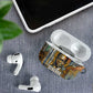 Léopold Sédar Senghor AirPods Case President Poete Portrait Futuristic African Robotic Handshake Earth and Flowers Unity - African Pride
