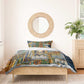 Léopold Sédar Senghor Bedding Set President Poete Portrait Futuristic African Robotic Handshake Earth and Flowers Unity - African Pride