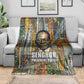 Léopold Sédar Senghor Blanket President Poete Portrait Futuristic African Robotic Handshake Earth and Flowers Unity - African Pride