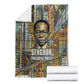Léopold Sédar Senghor Blanket President Poete Portrait Futuristic African Robotic Handshake Earth and Flowers Unity - African Pride