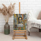 Léopold Sédar Senghor Canvas Wall Art President Poete Portrait Futuristic African Robotic Handshake Earth and Flowers Unity - African Pride