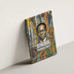 Léopold Sédar Senghor Canvas Wall Art President Poete Portrait Futuristic African Robotic Handshake Earth and Flowers Unity - African Pride